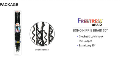 FreeTress: Synthetic Hair Crochet Braids Boho Hippie Braid