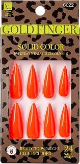 Gold Finger: Solid Color GC22 Nails