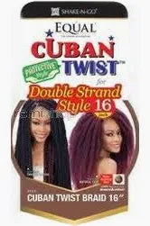 Equal: Synthetic Hair Braids Double Strand Style (Havana Twist) Cuban Twist Braid 16"