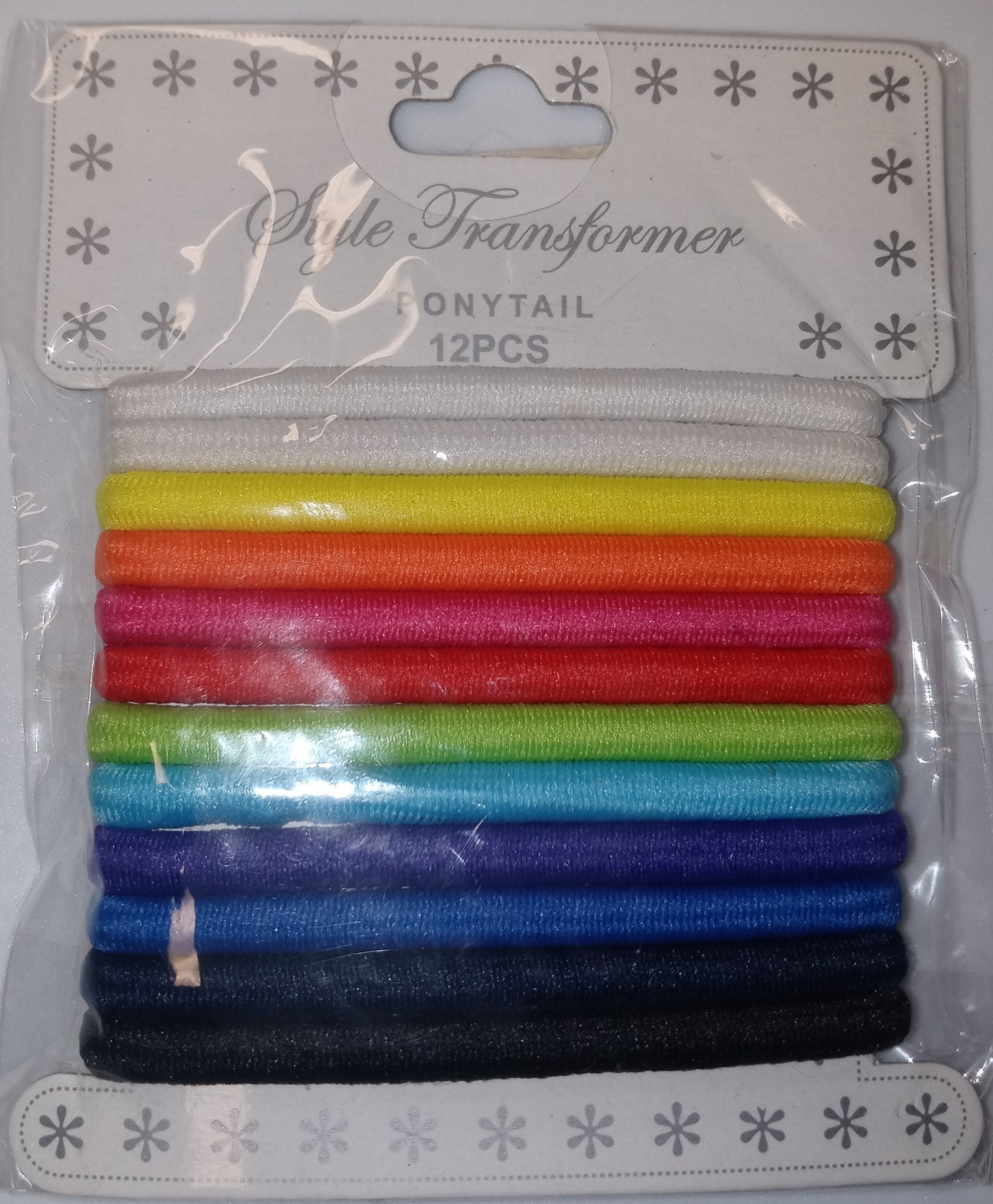 Style Transformer; 12 Pack Ponytail Holders