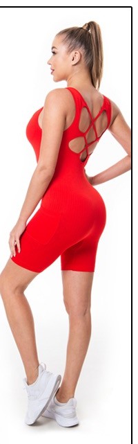 Red store bodycon romper