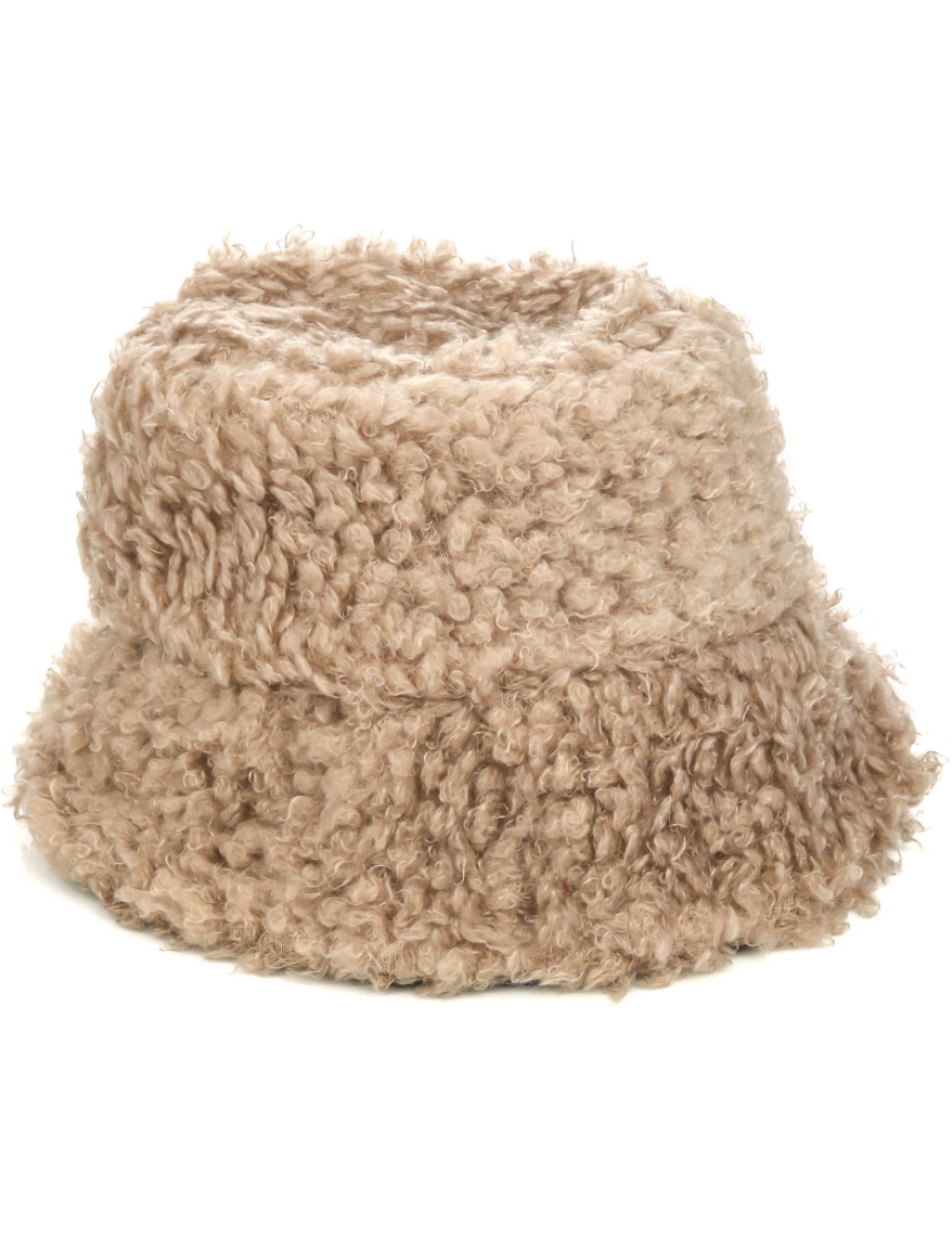 Faux Teddy Bear Fur Bucket Hat