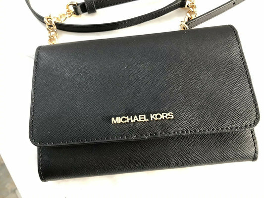 Michael Kors Jet Set Multifunction Phone Crossbody Bag Black